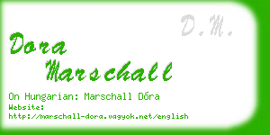 dora marschall business card